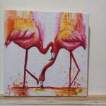 Flamingo paintings