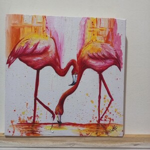 Flamingo paintings